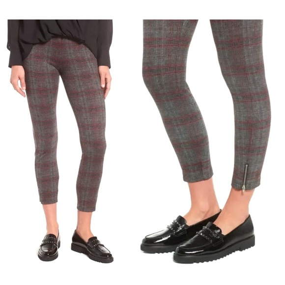 Lysse Pants - Lysse Preppy Plaid Crop Leggings XLARGE Ankle Zip Stretch Waist FLATTERING NWT